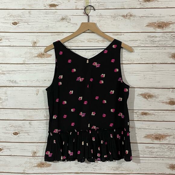 Rebecca Taylor Floriana Floral Stretch Silk Tank - Black - 8* - Picture 15 of 15